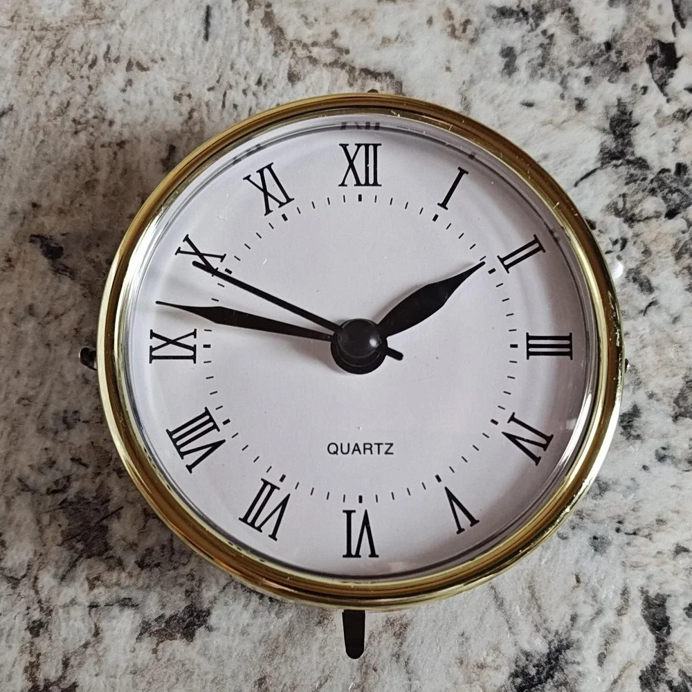 Disney Alice Through the Looking Glass Cookie Jar Clock Ceramic White Gold Trim‎